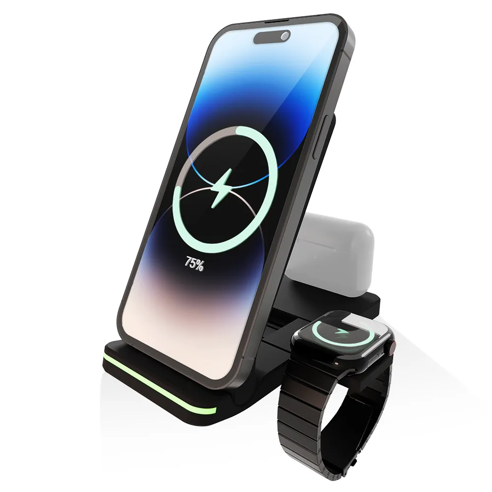 3-in-1 Foldable Wireless Charger for Apple Devices