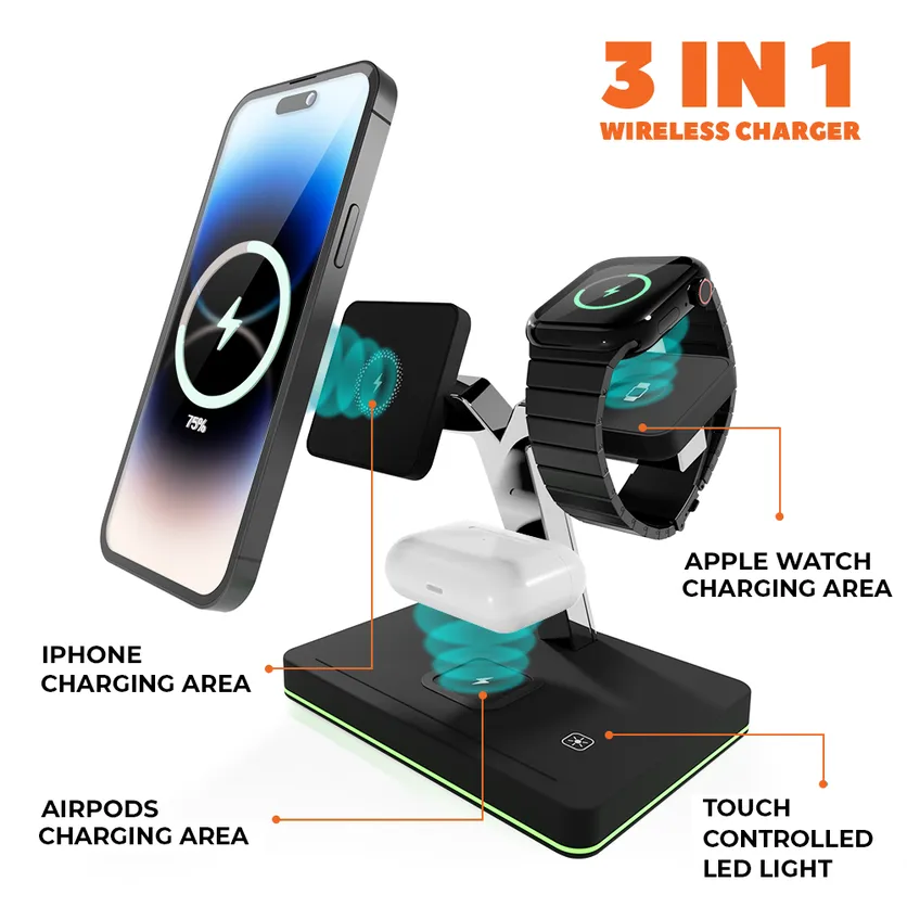 3-in-1 Magnetic Docking Station for Apple Devices