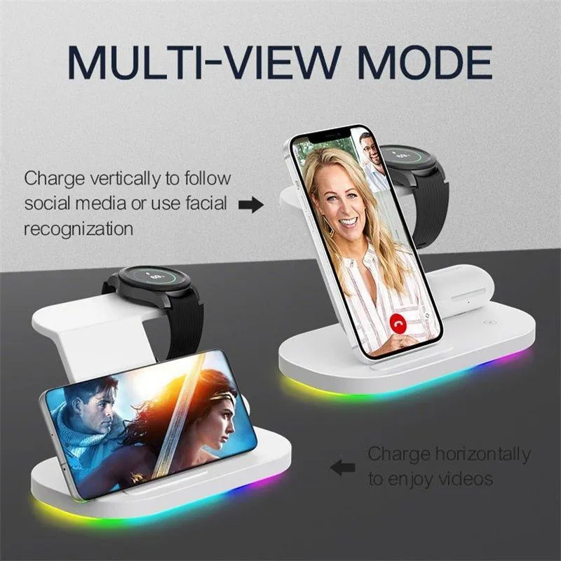 3 in 1 Wireless Charger Stand For Samsung Phone Galaxy Watch Buds iPhone Apple AirPods