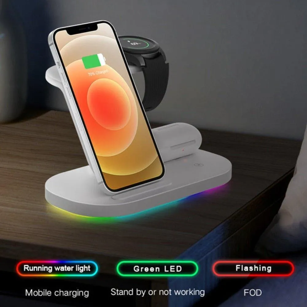 3 in 1 Wireless Charger Stand For Samsung Phone Galaxy Watch Buds iPhone Apple AirPods