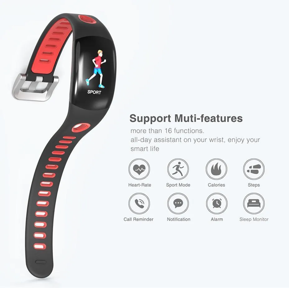 3D Dynamic UI Smart Band Sports Fitness Tracker Bracelet Heart Rate Monitor Wristband IP68 Waterproof for Android iOs