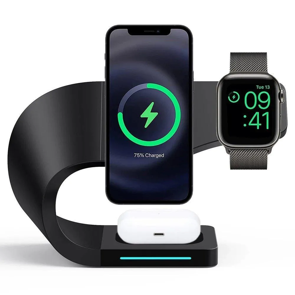 4 in 1 Magnetic Wireless Charger Stand For iPhone Apple Watch AirPods