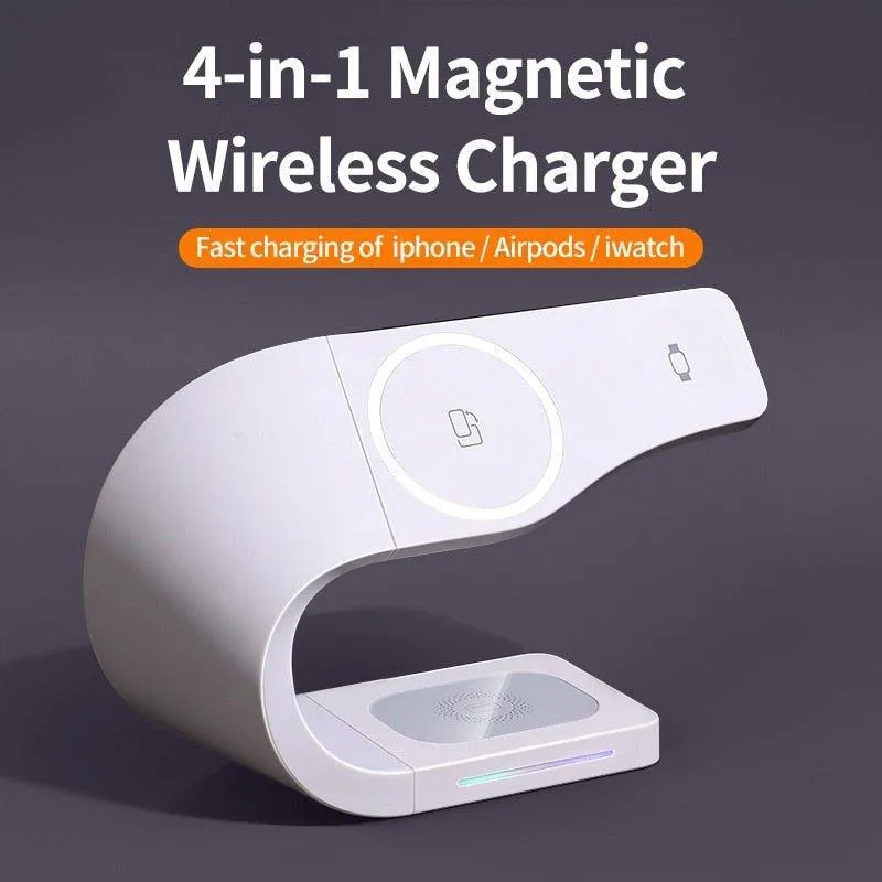 4 in 1 Magnetic Wireless Charger Stand For iPhone Apple Watch AirPods