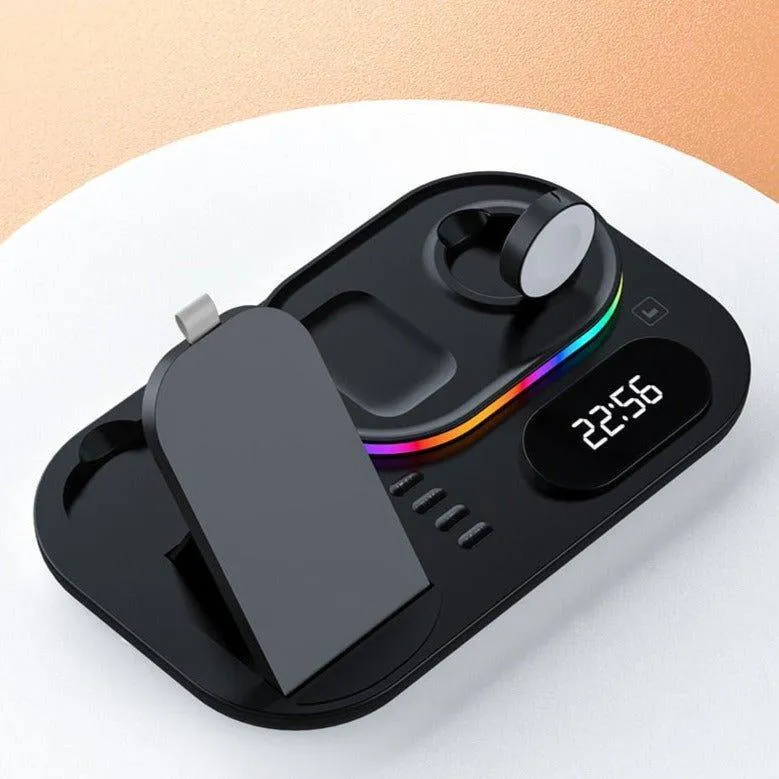 4 in 1 Wireless Charger Stand For iPhone Apple Watch AirPods Pro Samsung S21 Galaxy Watch