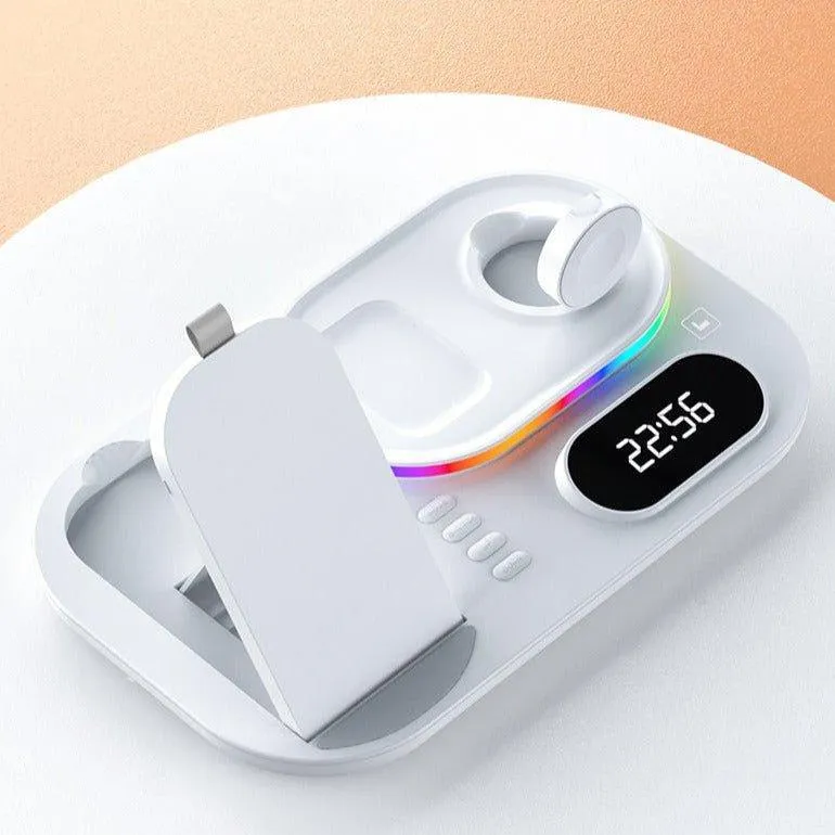 4 in 1 Wireless Charger Stand For iPhone Apple Watch AirPods Pro Samsung S21 Galaxy Watch