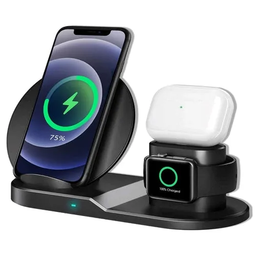 5 Core Wireless Charging Station  10W 3 in 1 Fast Phone Watch Earpod