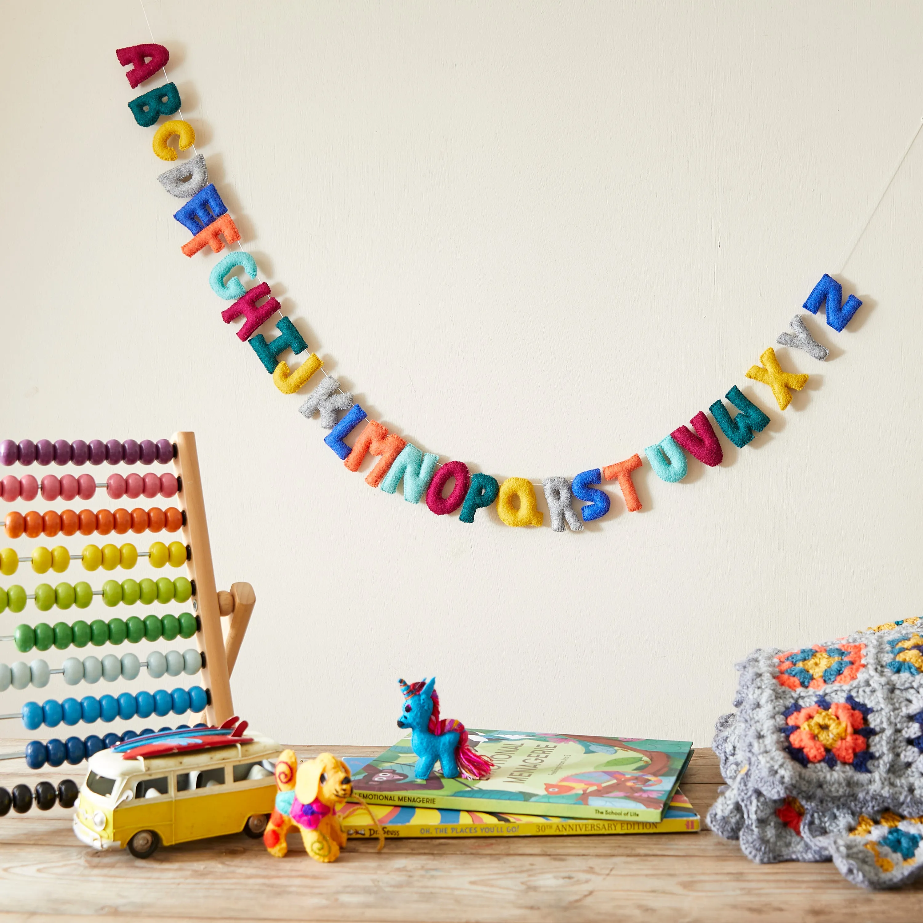 ABC Letter Garland Felt Alphabet 200cm (WS)