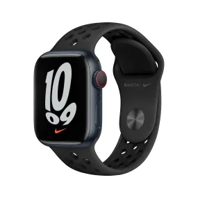 Apple Watch Nike Series 7 GPS   Cellular, 41mm Midnight Aluminium Case with Anthracite/Black Nike Sport Band - Regular