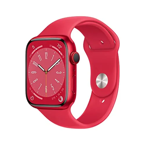 Apple Watch Series 8 [GPS   Cellular 45mm] Smart watch w/(PRODUCT)RED Aluminum Case w/ (PRODUCT)RED Sport Band - S/M