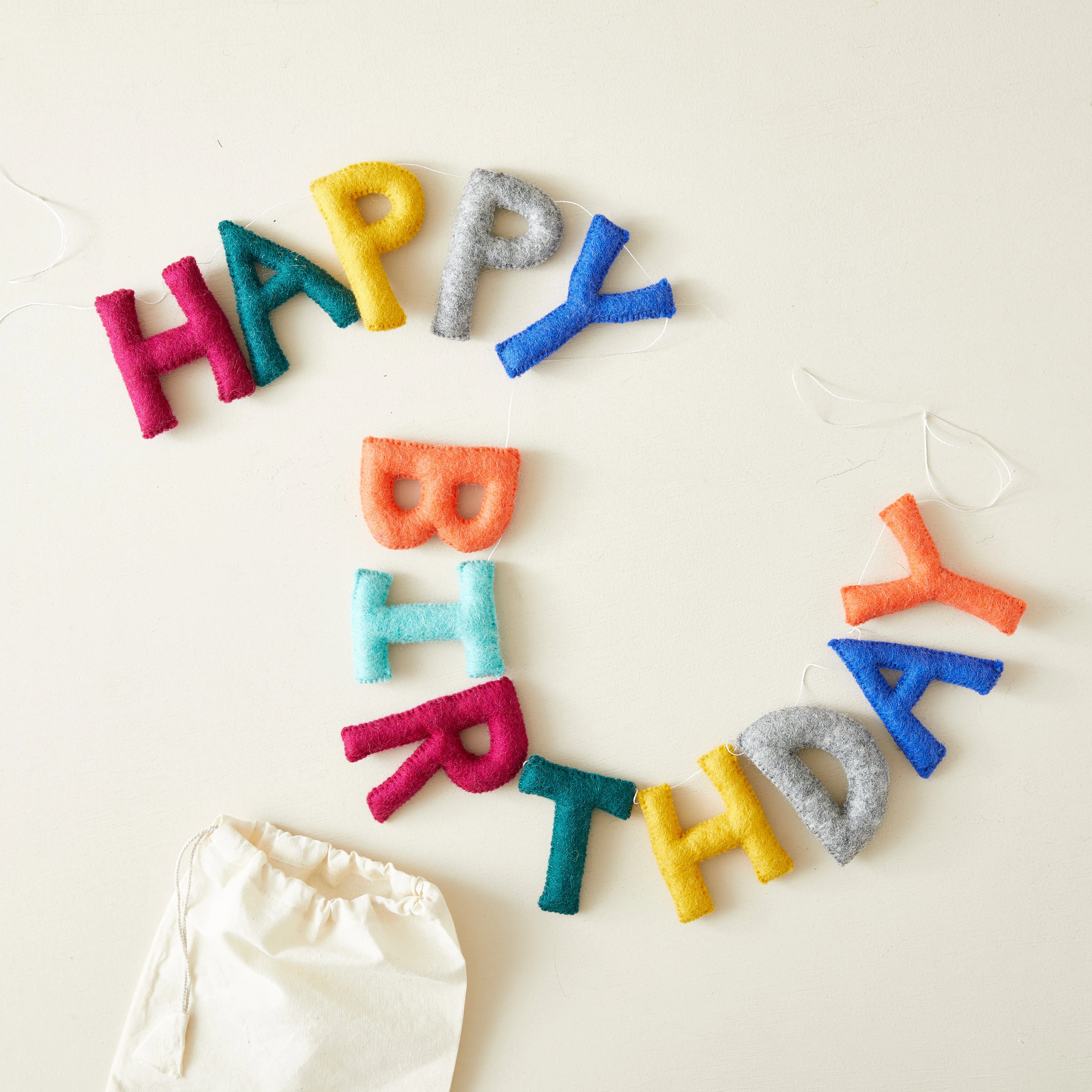 BIRTHDAY Letter Garland Felt Happy Birthday 200cm (WS)