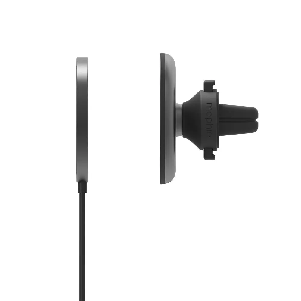 Black Mophie Snap  Wireless Vent Mount 15W MagSafe Compatible-Black