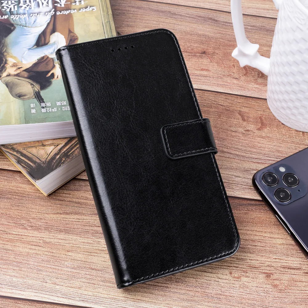 Black Wallet style photo frame shockproof leather phone case for iPhone 12 Mini 5.4