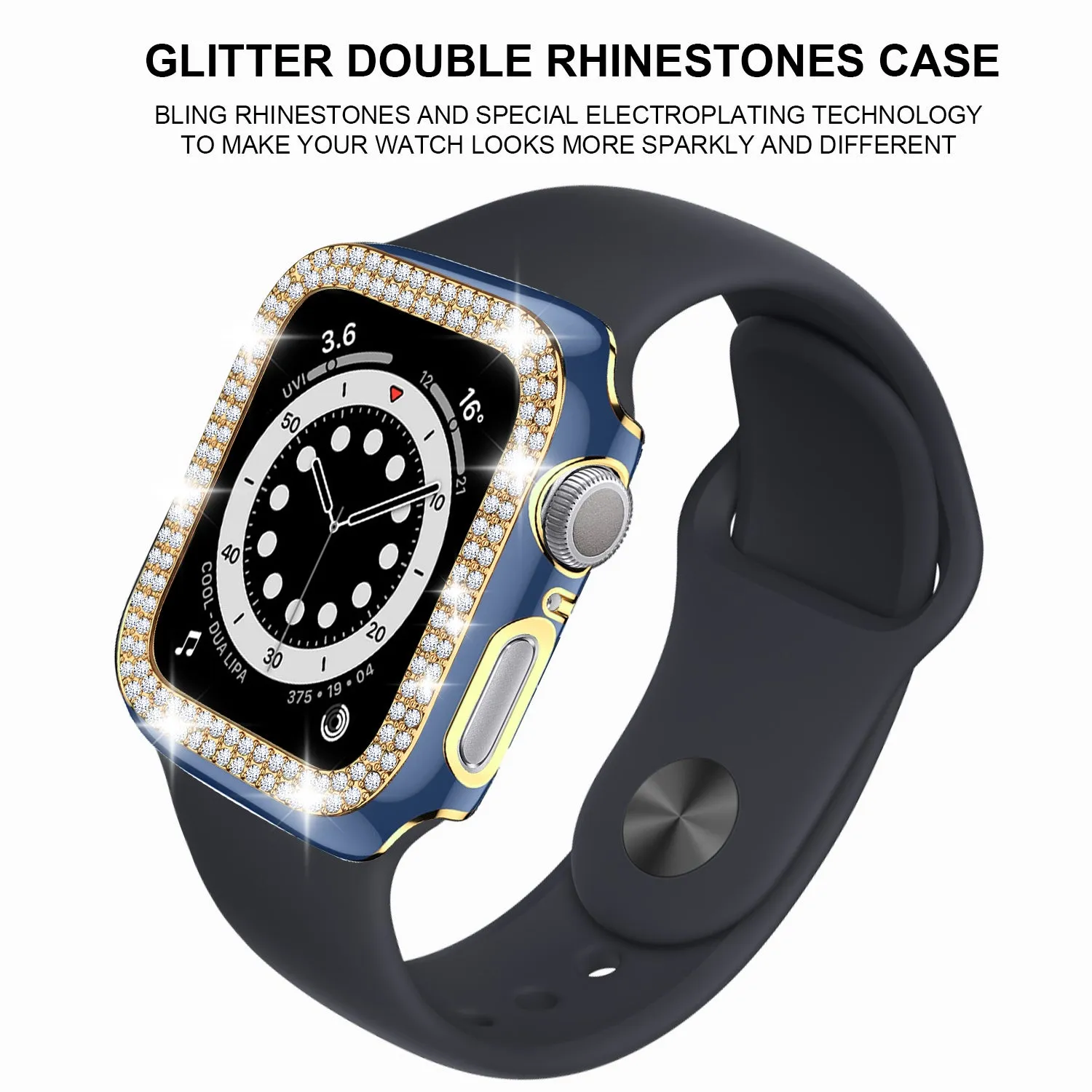 Bling Bumper Case for Apple Watch-Blue