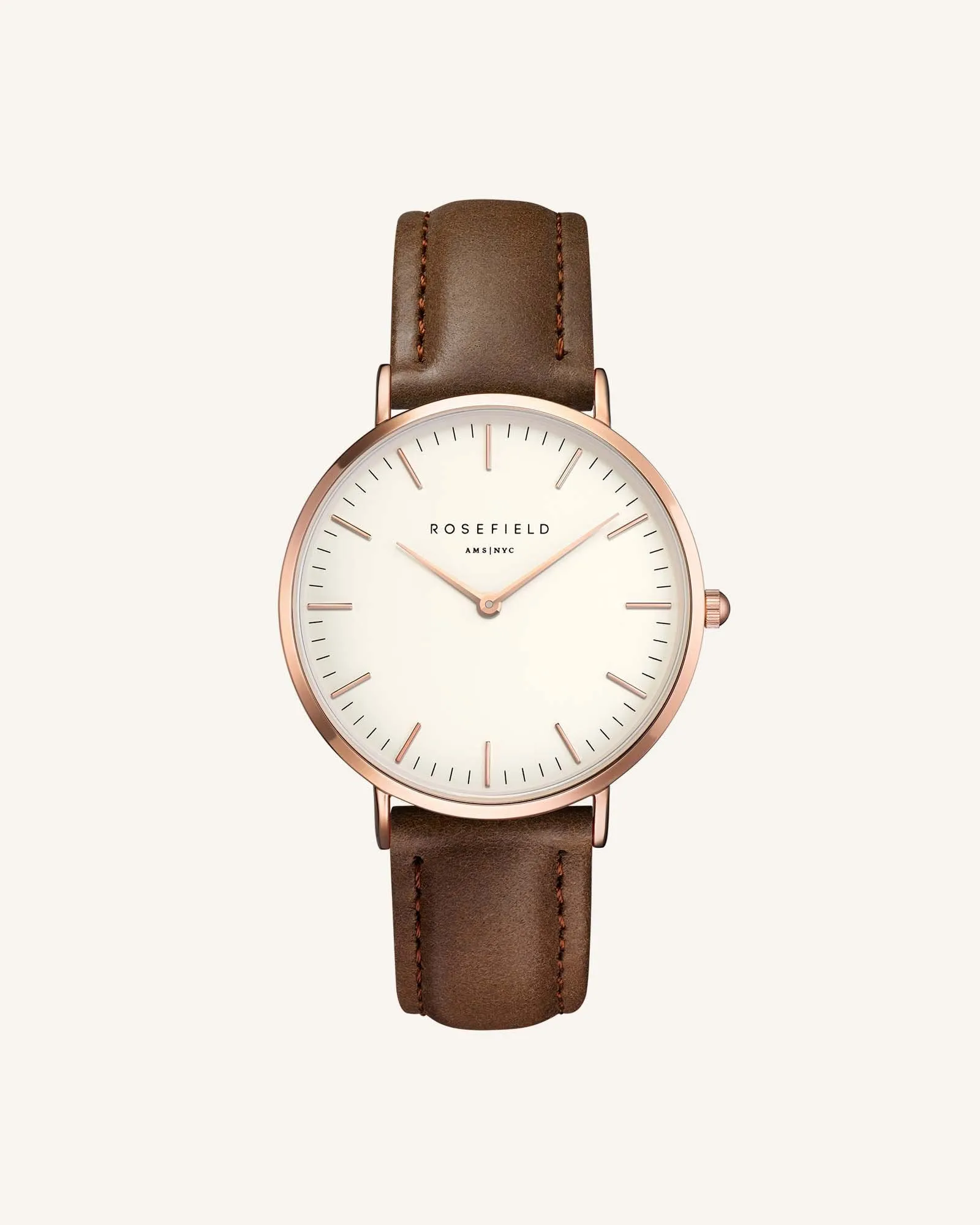 Brown Rose gold Strap