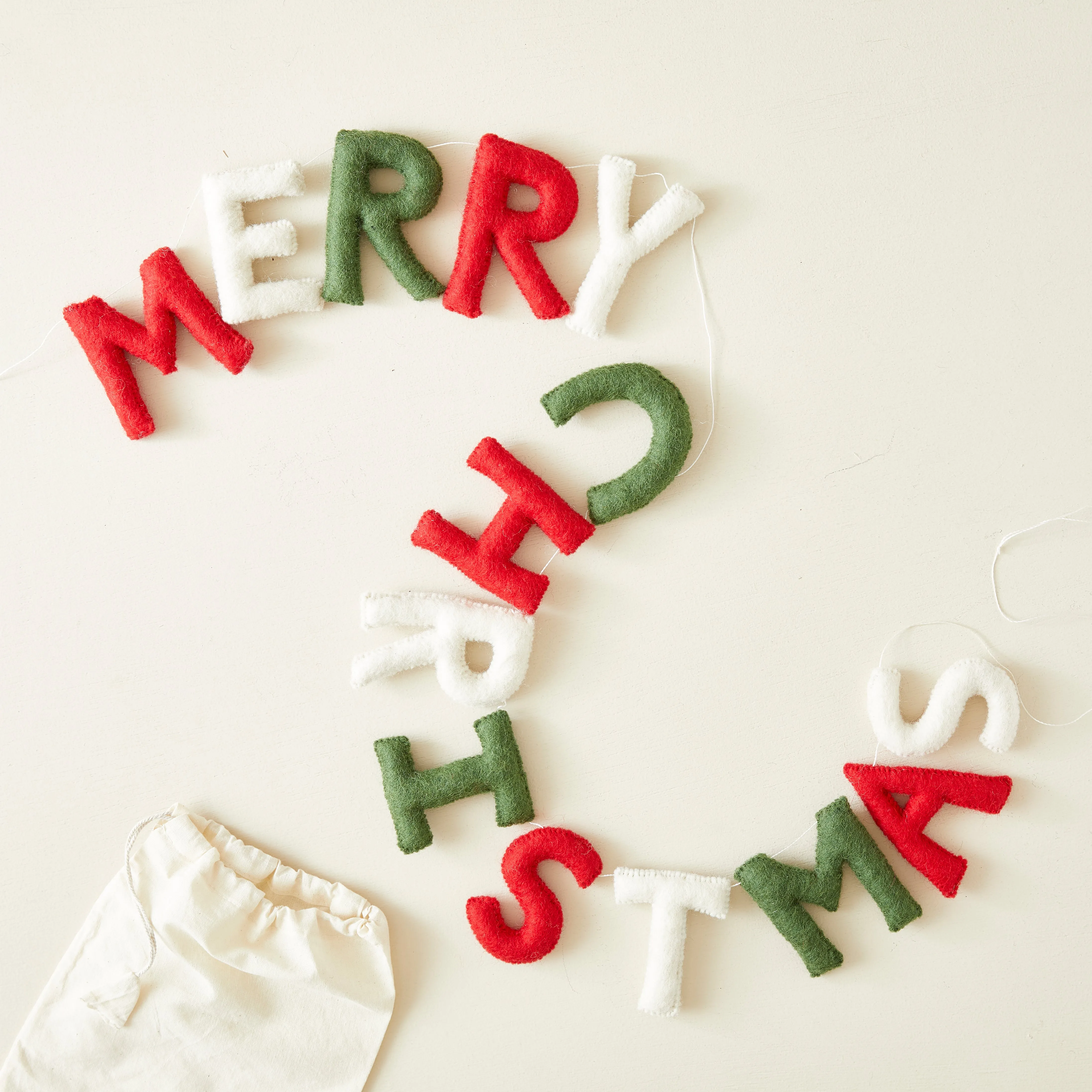 CHRISTMAS Letter Garland Felt Merry Christmas 200cm (WS)