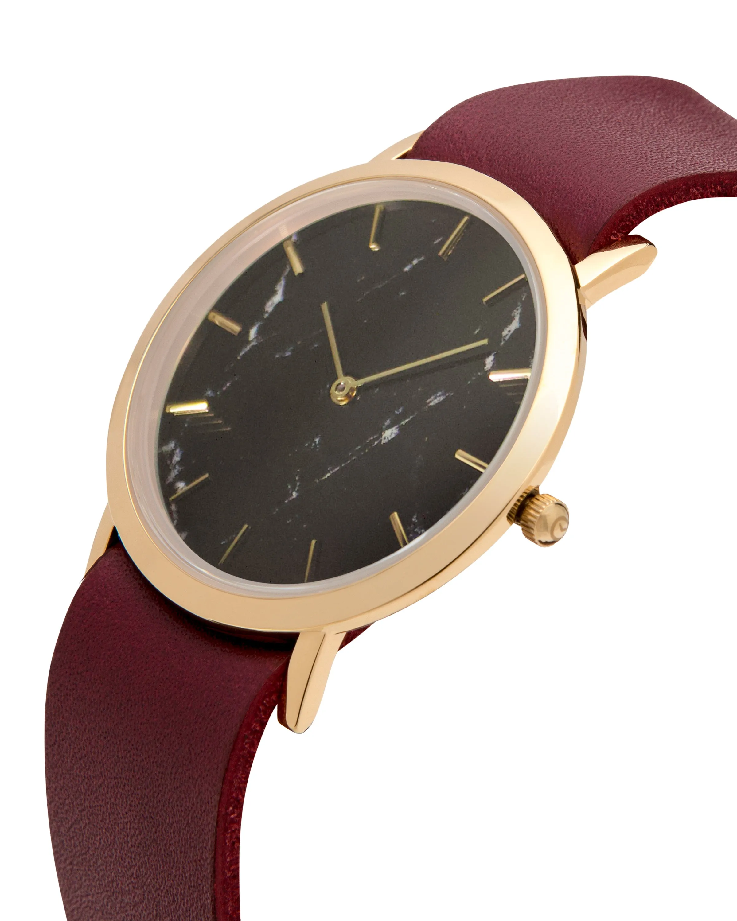 Faux Black Marble Classic Watch