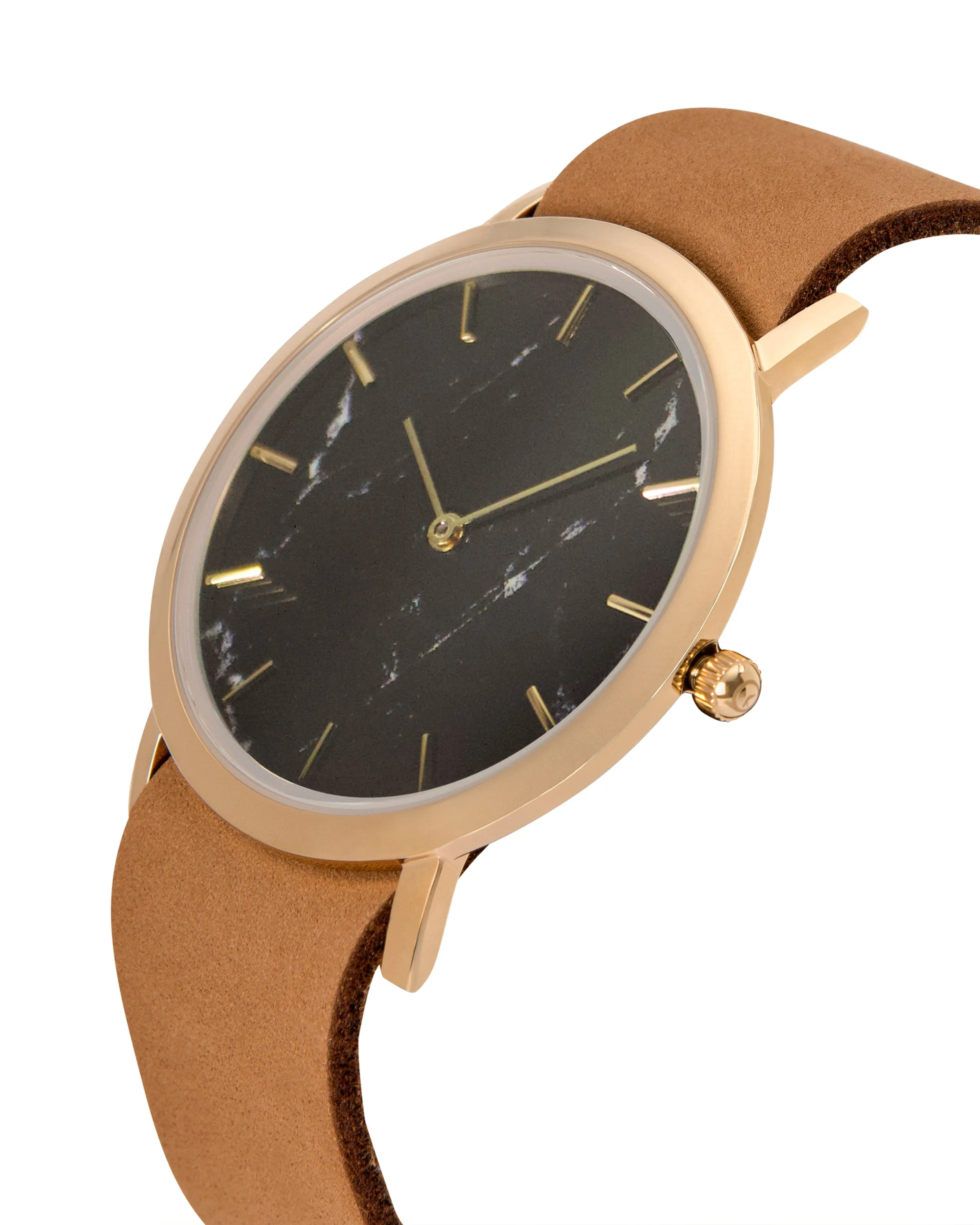 Faux Black Marble Classic Watch