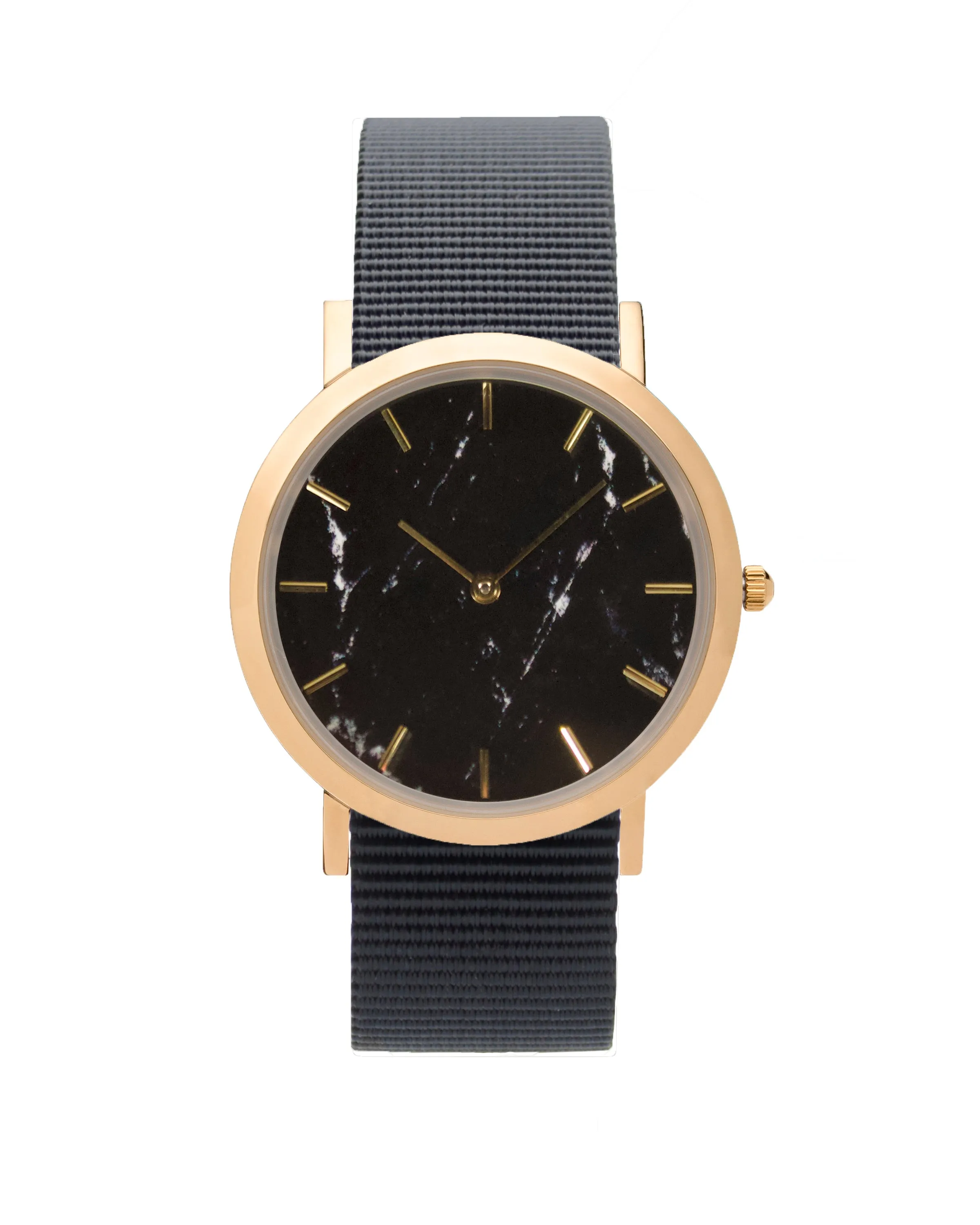 Faux Black Marble Classic Watch