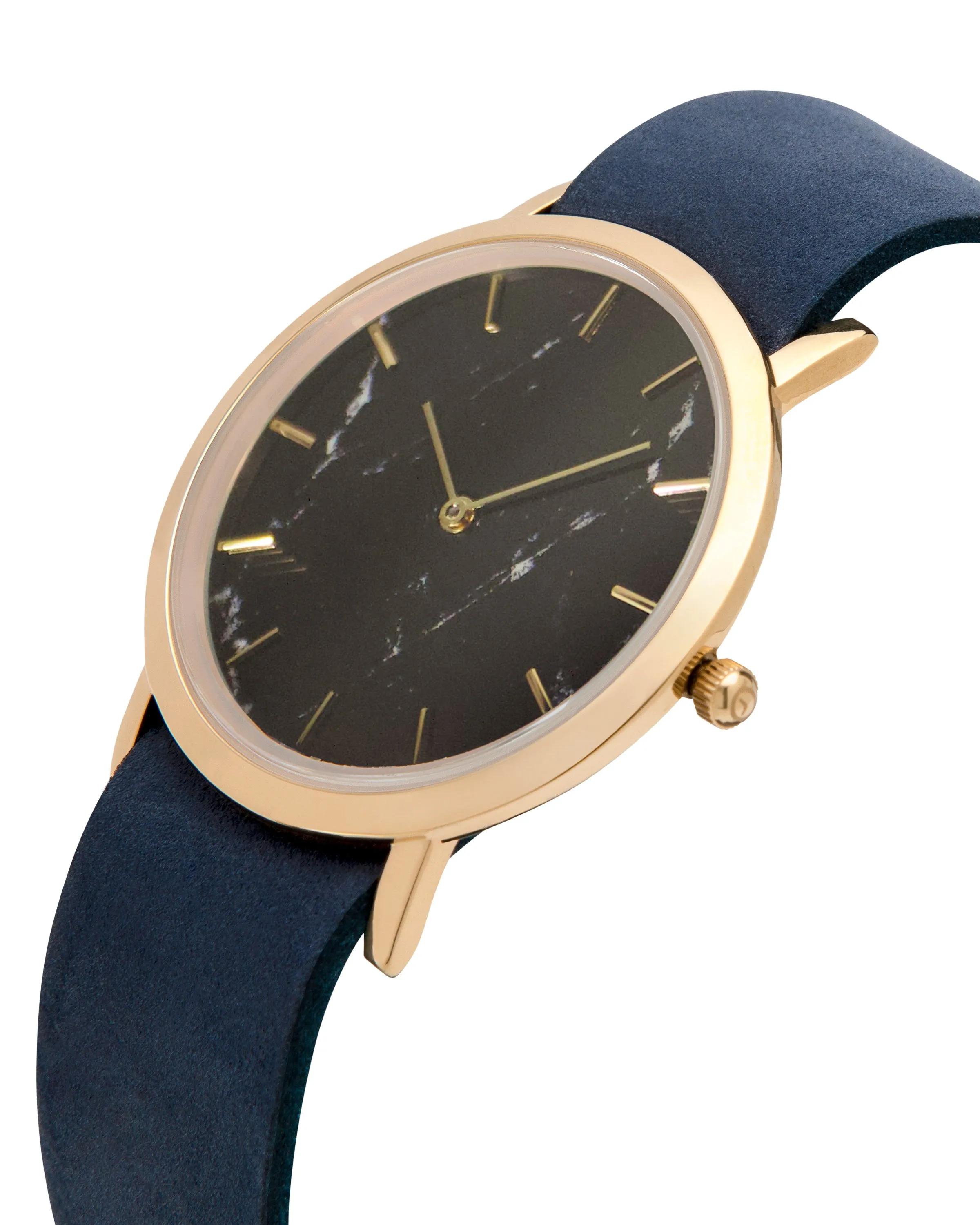 Faux Black Marble Classic Watch