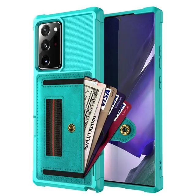 for Samsung Galaxy Note 20 Ultra/Note 20 5G Wallet Flip Case, Protective PU Case with Kickstand Card Holder Wrist Cover  |Phone Case & Covers|