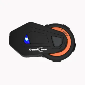 Freedconn New Motocycle Helmet Waterproof and Wireless Bluetooth TMAX-E Group 1000M Intercom Headset with Stereo Music