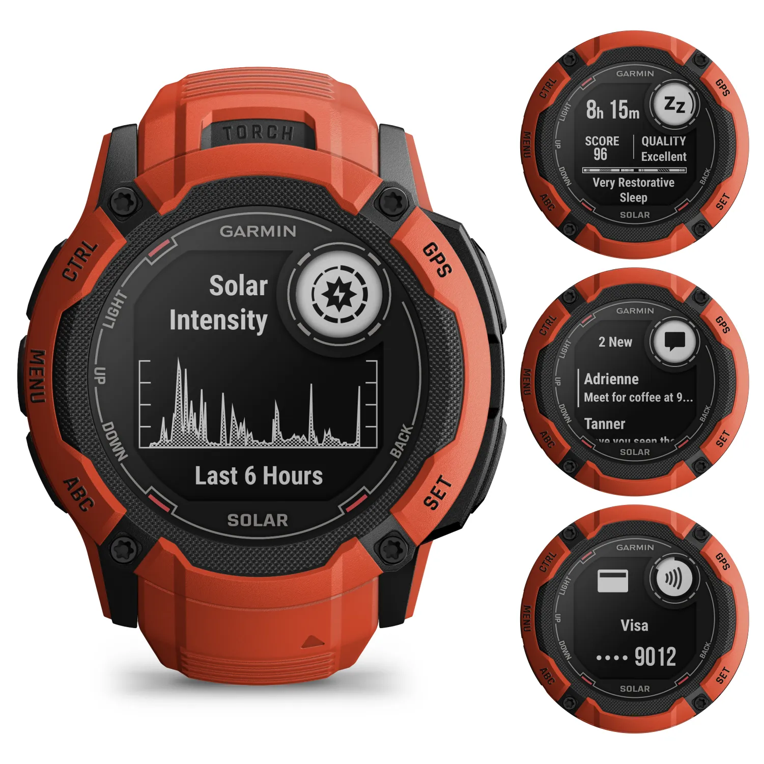 Garmin Instinct 2X Solar Series Rugged GPS Men Smartwatch with Power Glass Lens, LED Flashlight