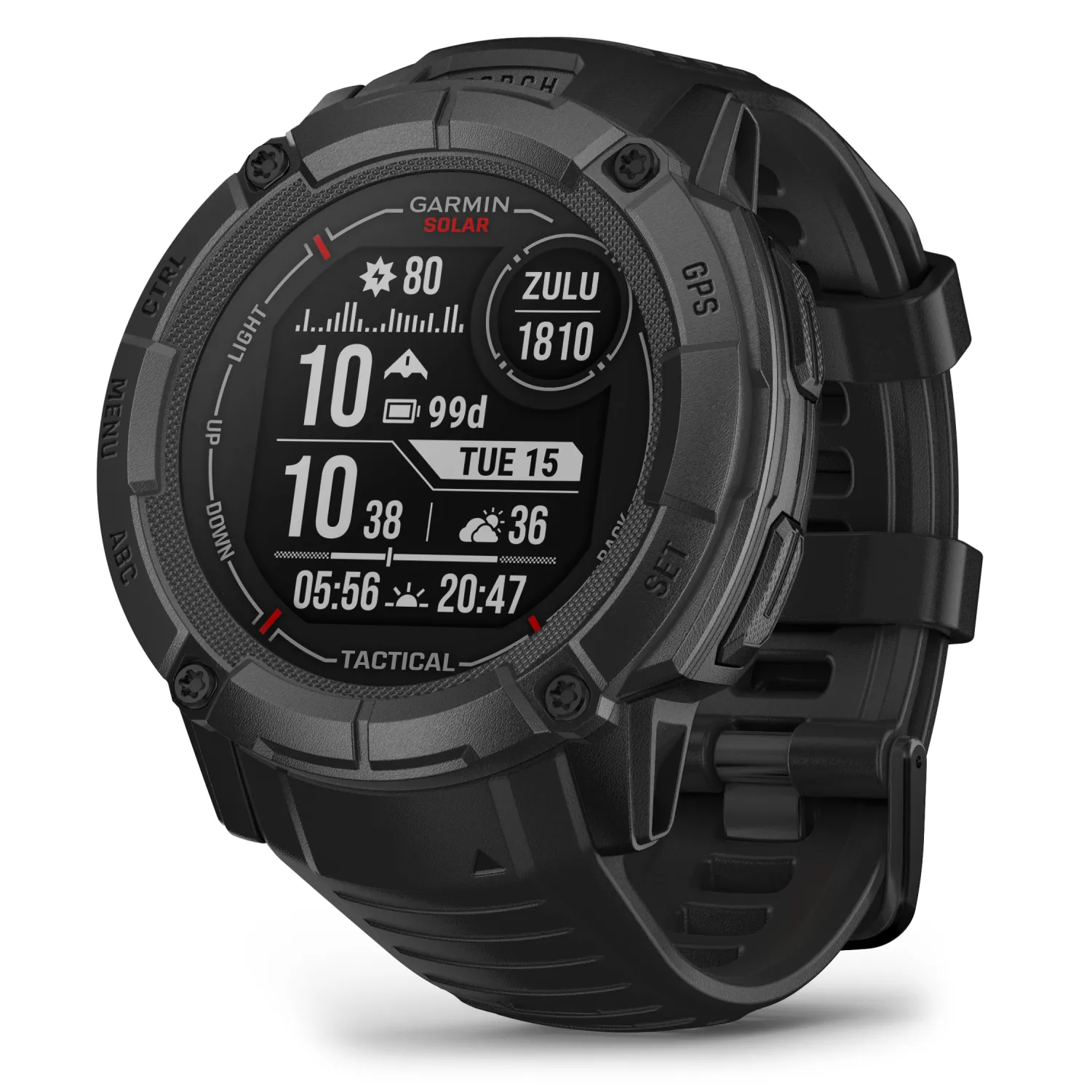 Garmin Instinct 2X Solar Series Rugged GPS Men Smartwatch with Power Glass Lens, LED Flashlight