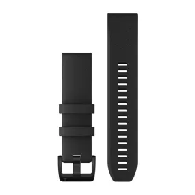 GRM Watch Band QuickFit 22 Black With Black Stainless Steel Hardware