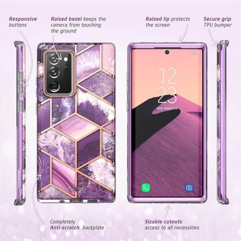 I BLASON For Samsung Galaxy Note 20 Ultra Case 6.9"(2020) Cosmo Full Body Glitter Marble Cover WITHOUT Built in Screen Protector |Phone Case & Covers|