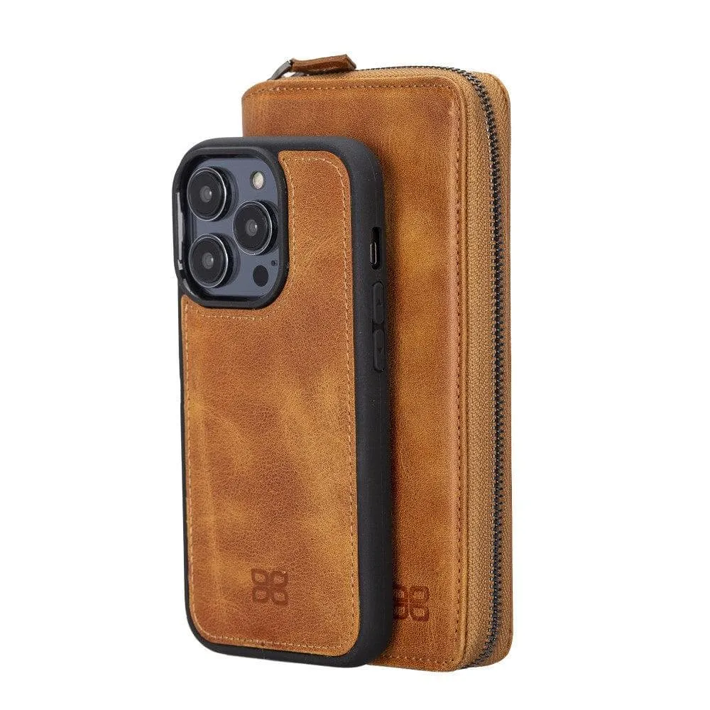 iPhone 14 Series Magnetic Leather Wallet Case