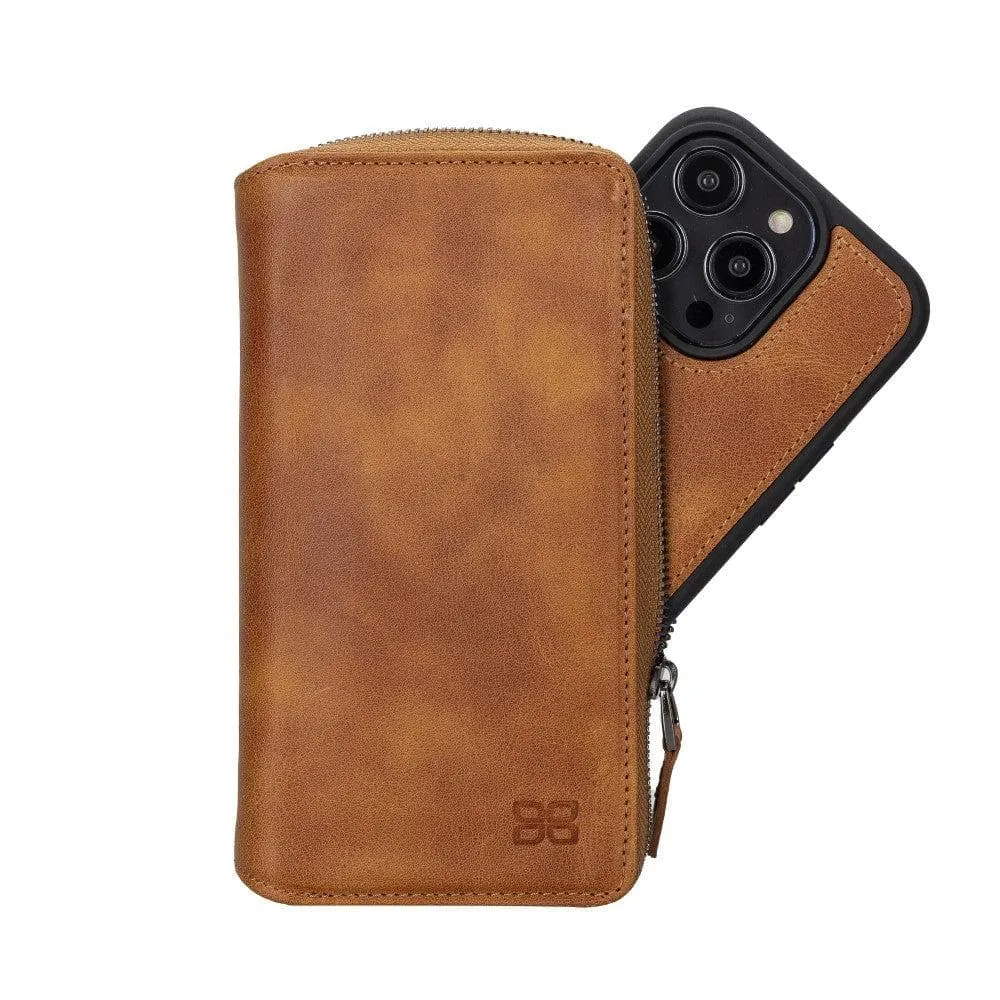 iPhone 14 Series Magnetic Leather Wallet Case