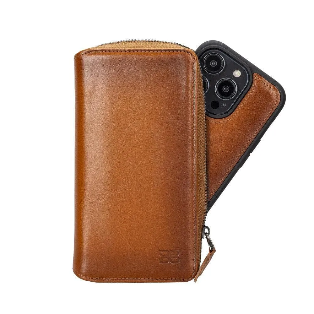 iPhone 14 Series Magnetic Leather Wallet Case