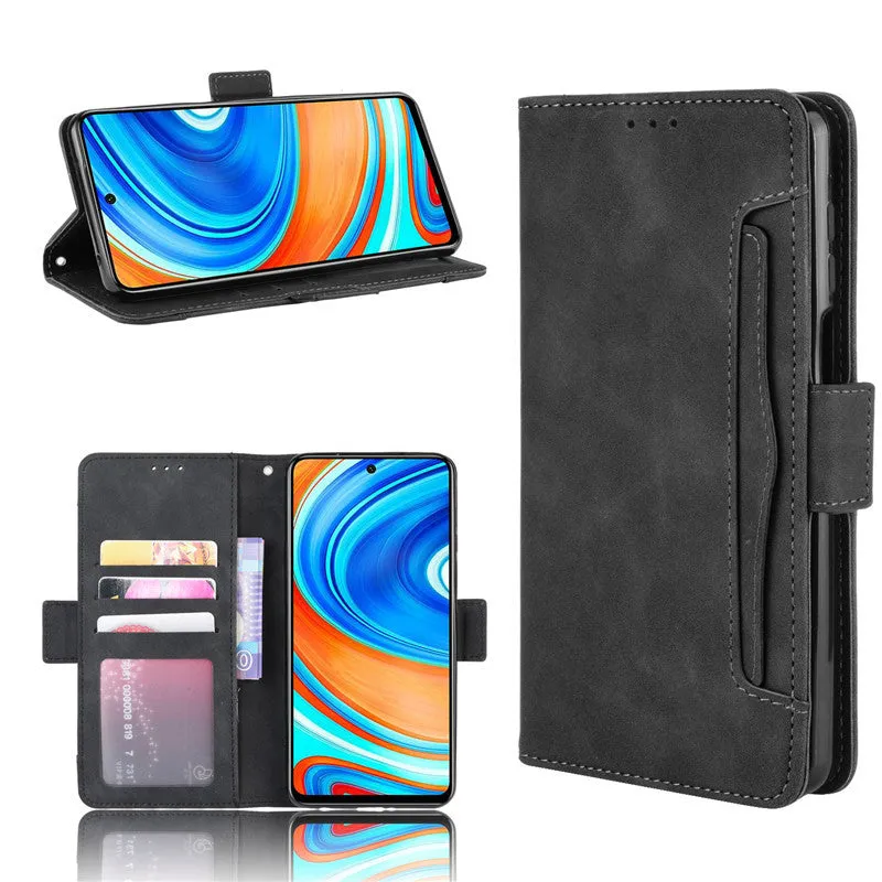 Leather flip phone case for Redmi Note 9 Pro Max Black