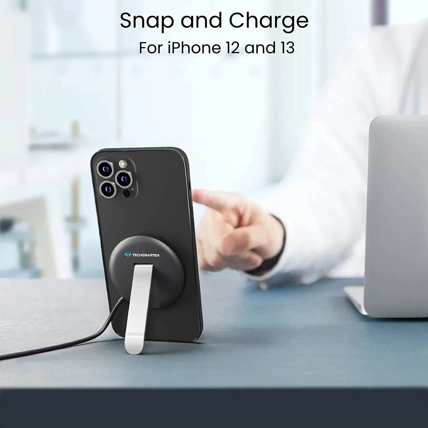 MagBoost Wireless Charging Stand with Kickstand