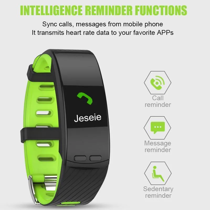 New GPS Sports Smart Band Heart Rate Smart Wristband Temperature Altitude Theromometer Fitness Tracker Smart Bracelet