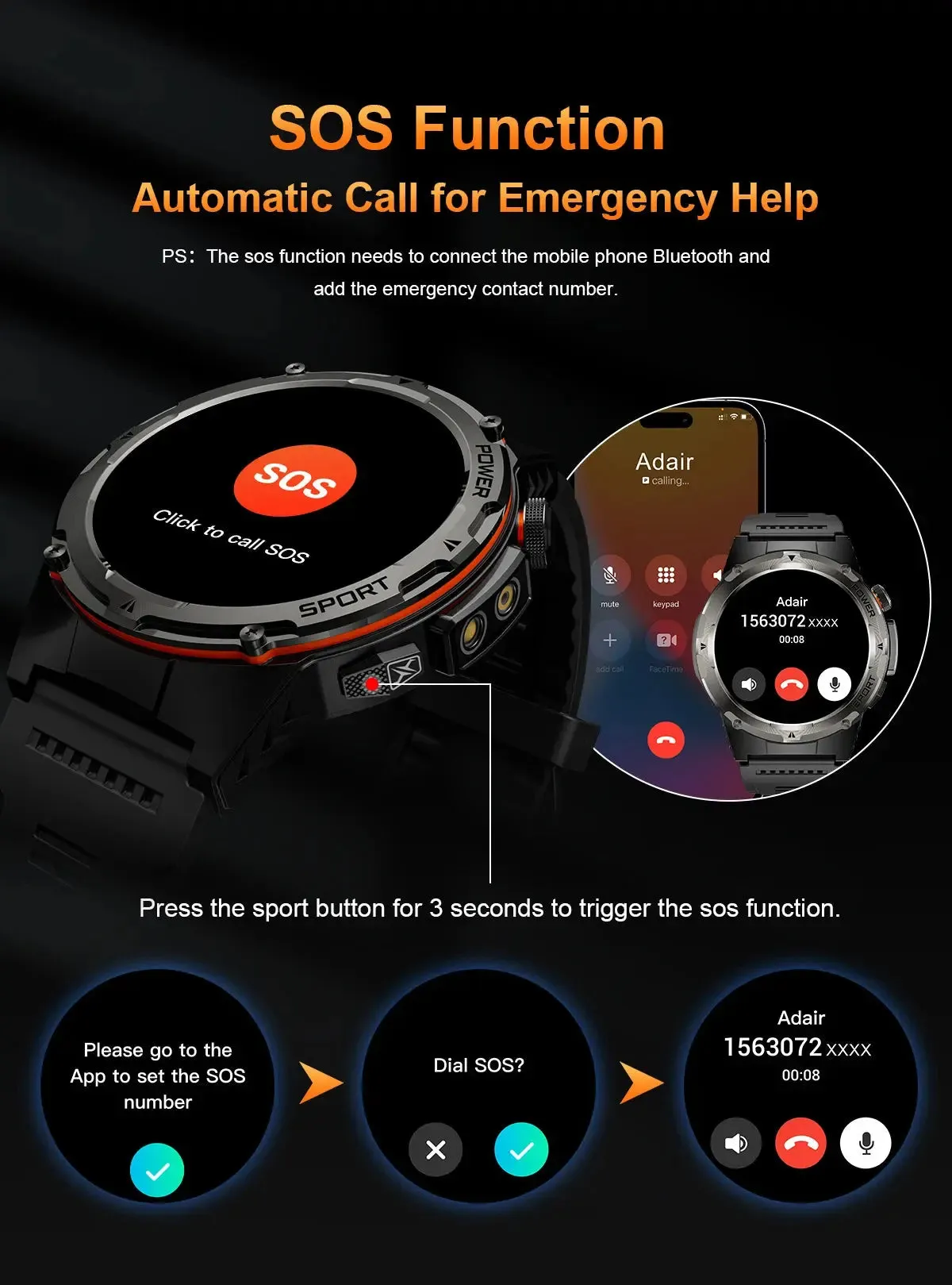 New Military Sport Smartwatch