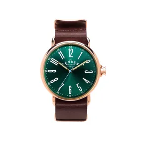 No.88 Rose Gold, Green and Brown Leather