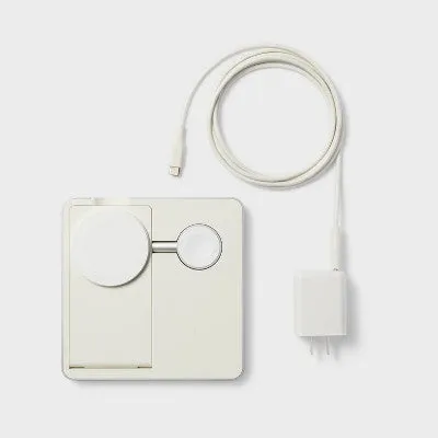 Open Box - 3 in 1 Charger for iPhone Watch and AirPod - heyday White