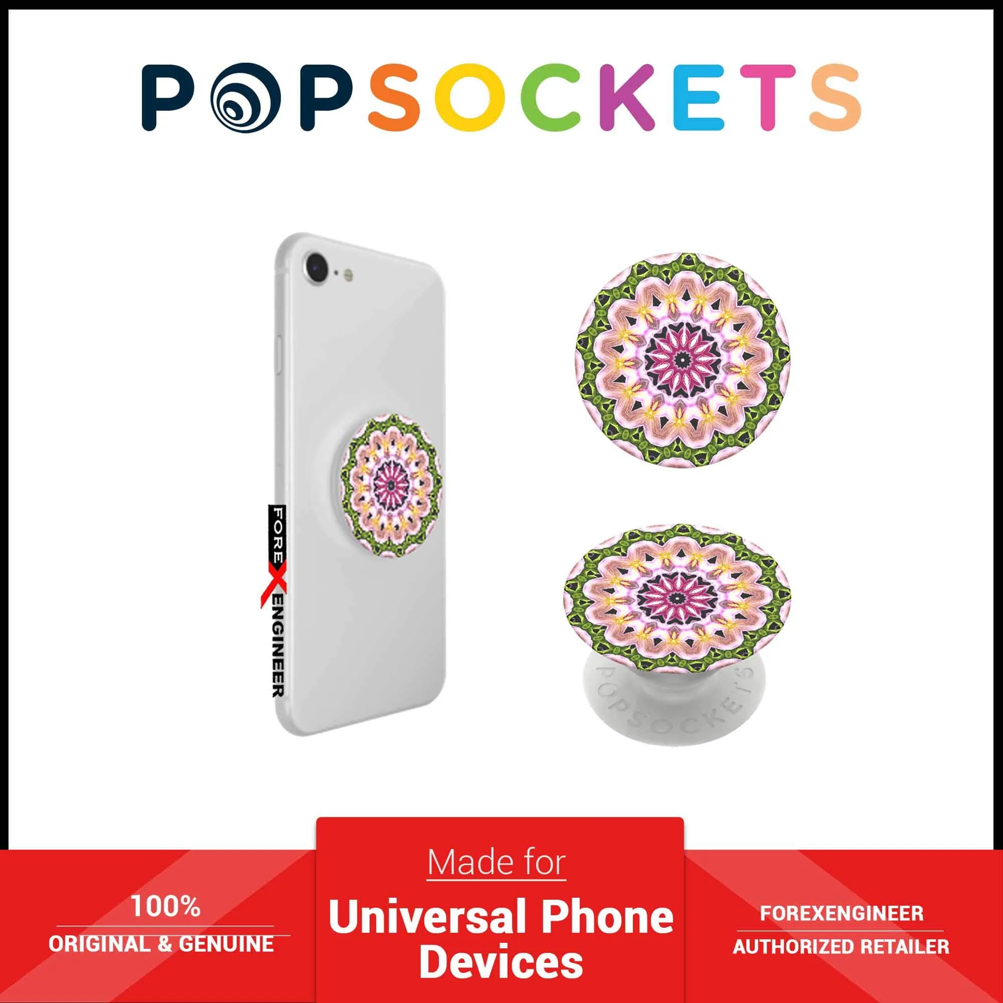 PopSockets Swappable PopGrip Graphics - Orchid Mandala (Barcode: 842978139821)