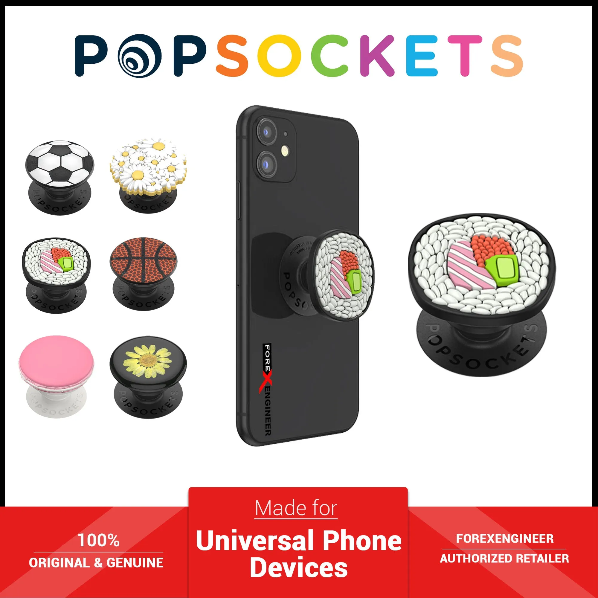 PopSockets Swappable PopGrip Premium Pressed Flower- Yellow Daisy ( Barcode : 842978173498 )