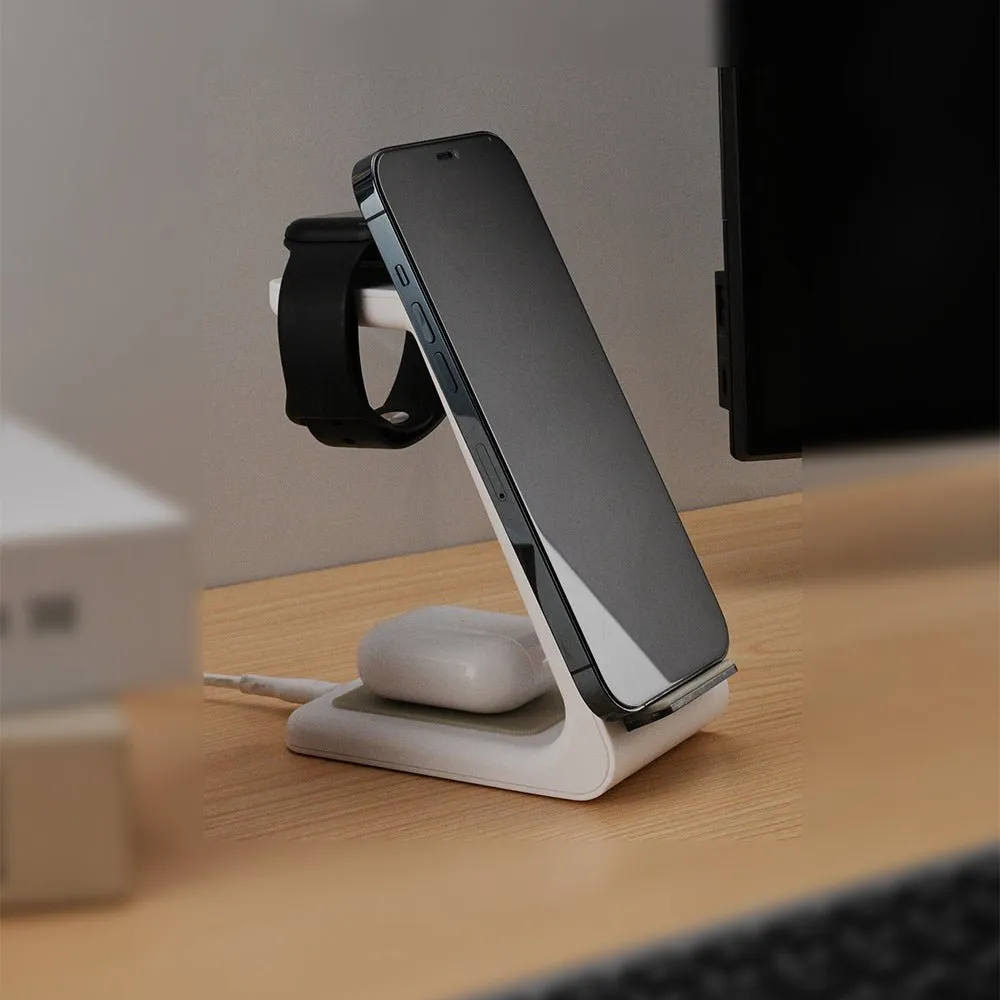 Premium 3 in 1 Fast Wireless Charging Stand for iPhone, Apple Watch & AirPods