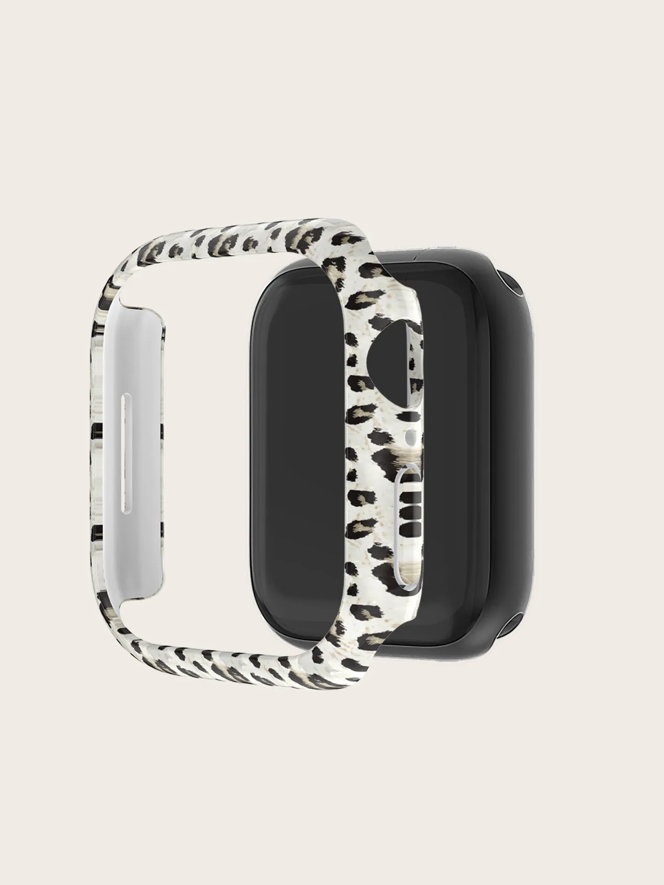 Protective Bumper Case with Screen Protector for Apple Watch 41mm- Leopard Print