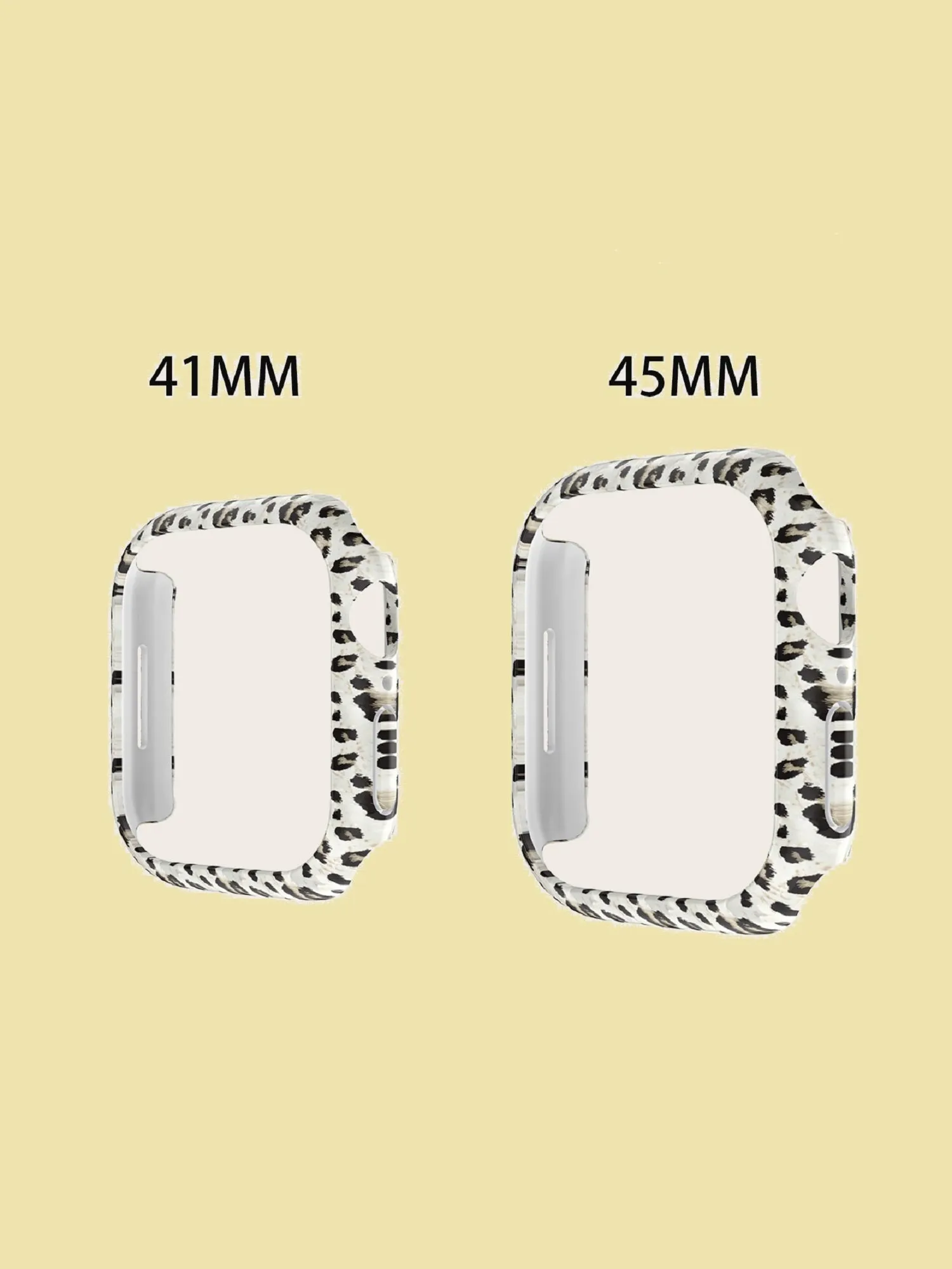 Protective Bumper Case with Screen Protector for Apple Watch 41mm- Leopard Print