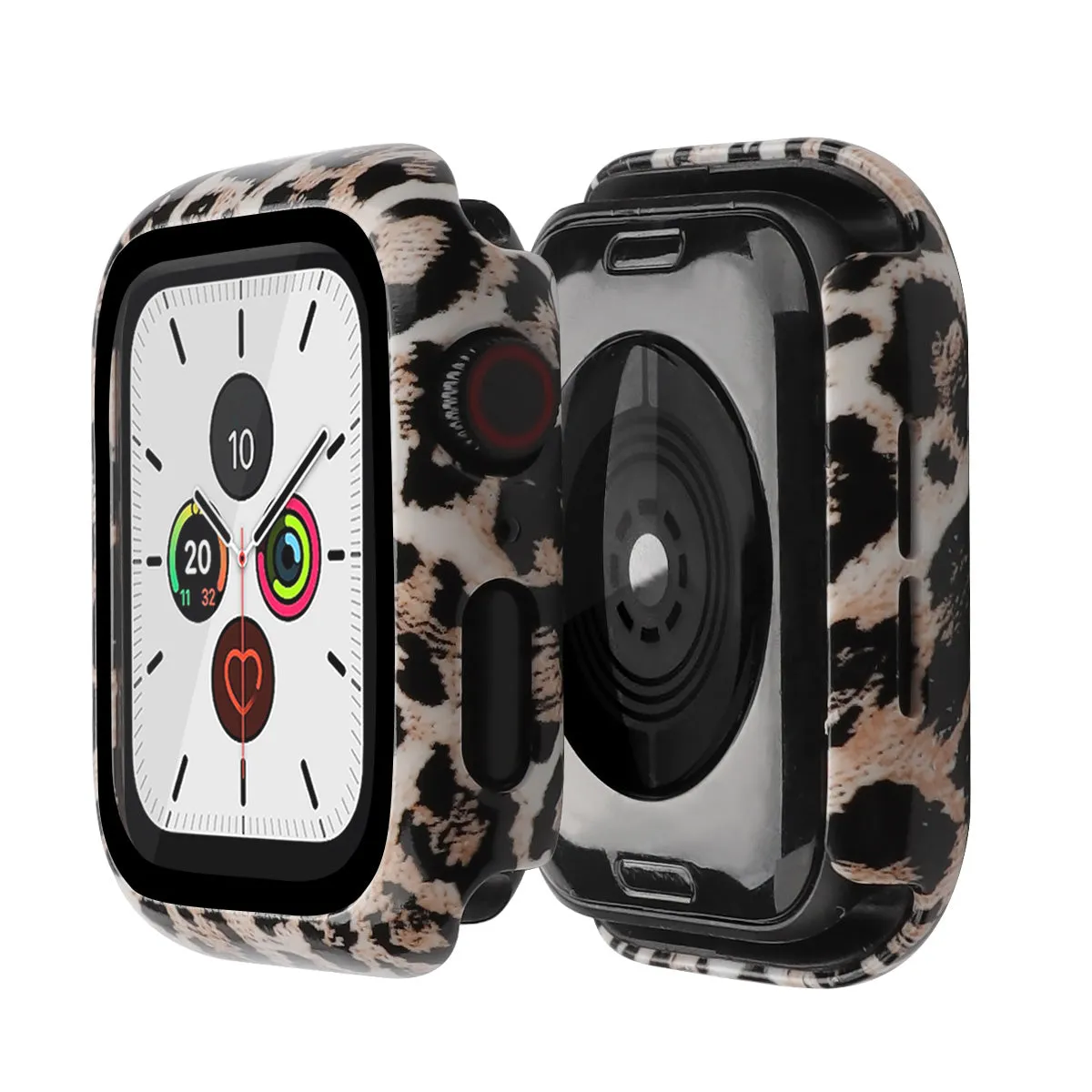 Protective Bumper Case with Screen Protector for Apple Watch 41mm- Leopard Print