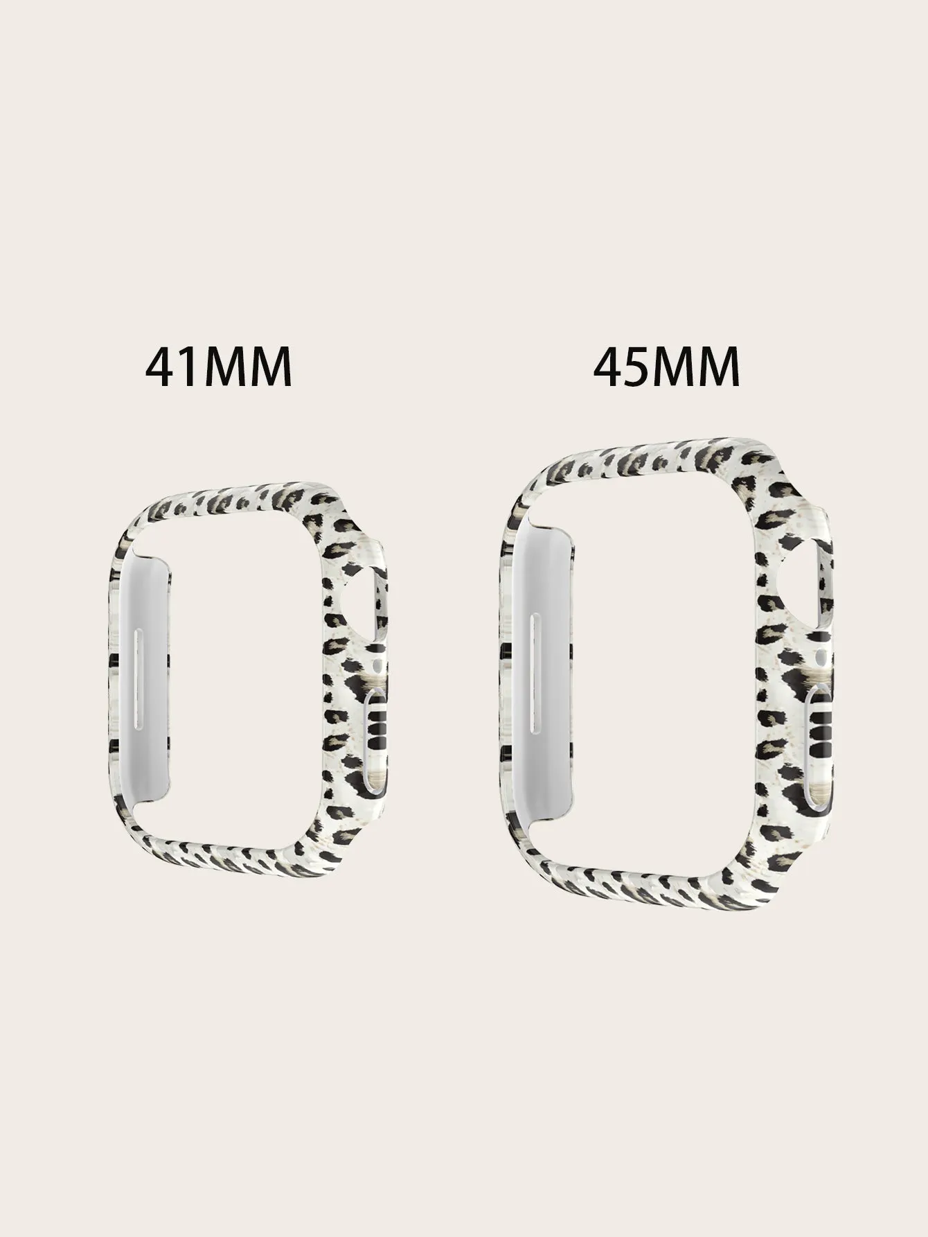 Protective Bumper Case with Screen Protector for Apple Watch 41mm- Leopard Print