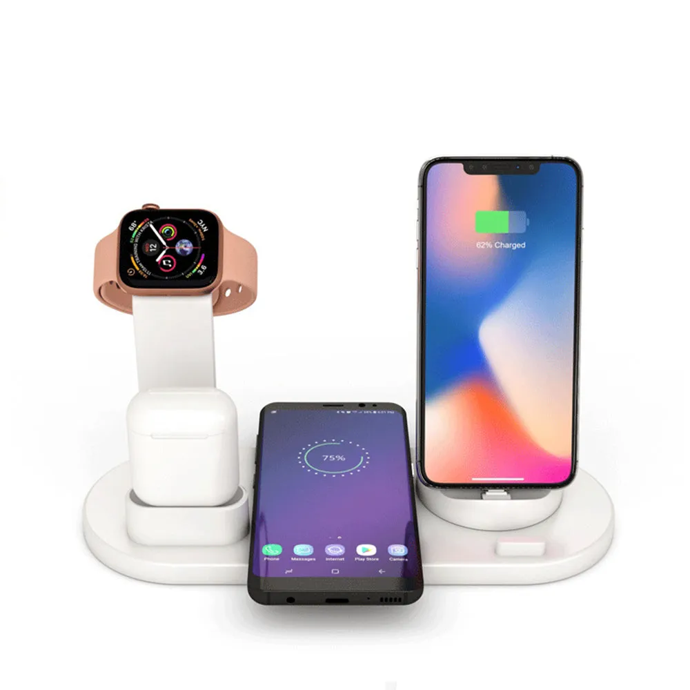 QI Wireless Charger Station with Micro USB and USB-C