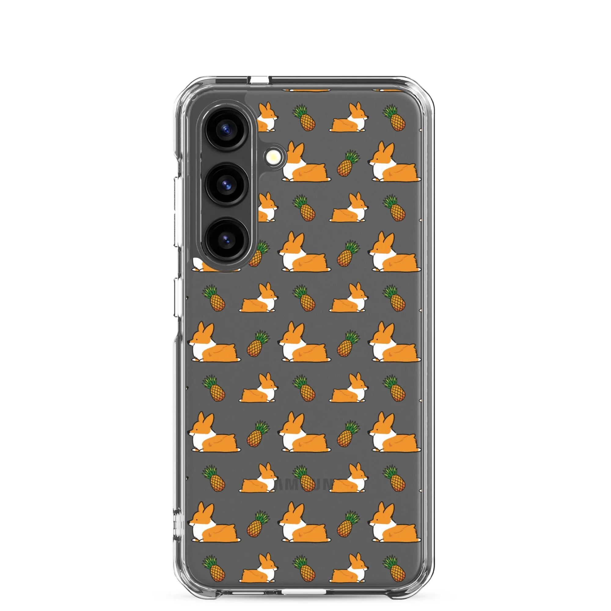 "Pineapple Corgis" Clear Samsung Phone Case