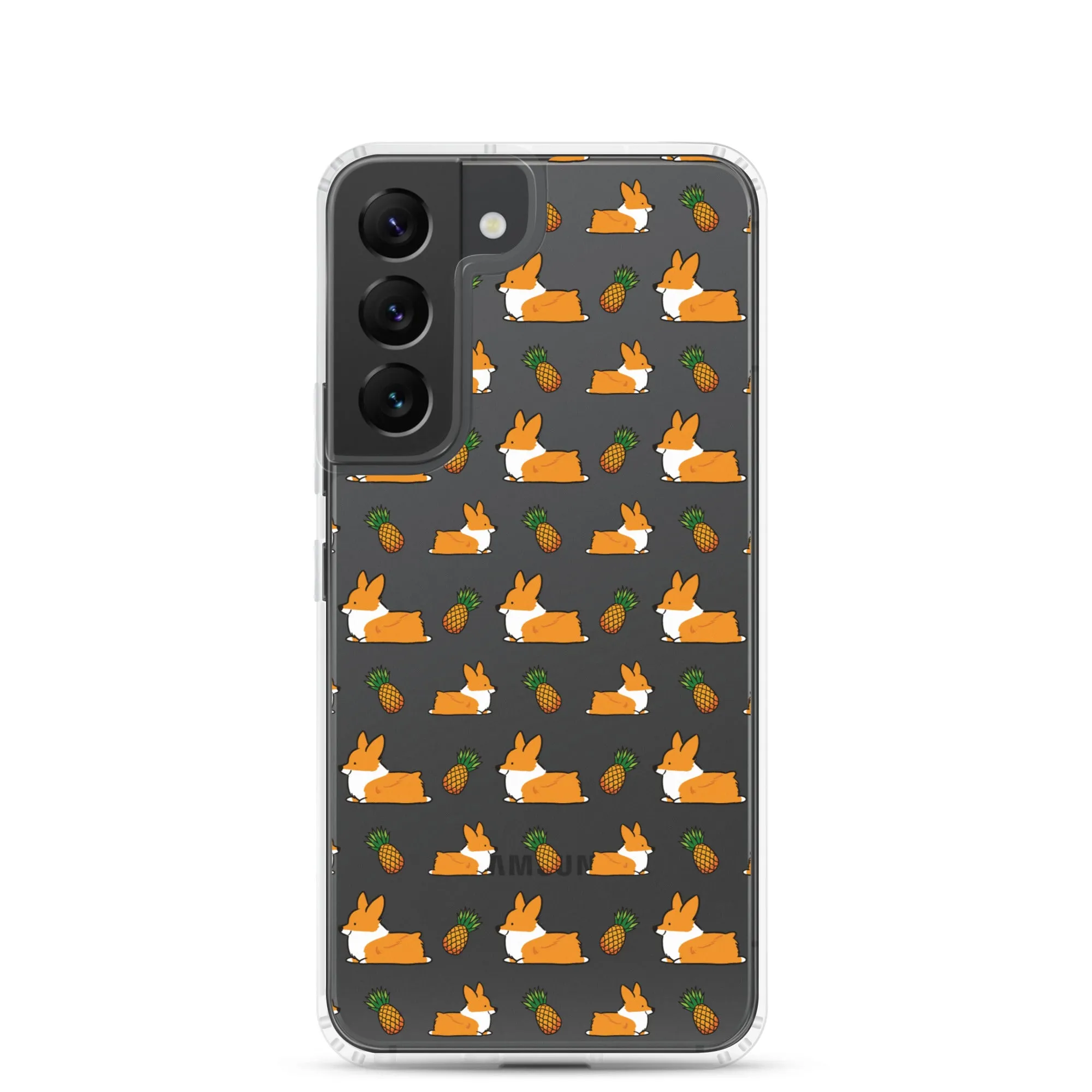 "Pineapple Corgis" Clear Samsung Phone Case