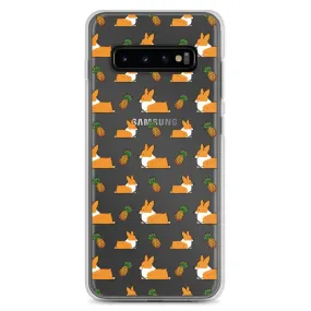 "Pineapple Corgis" Clear Samsung Phone Case