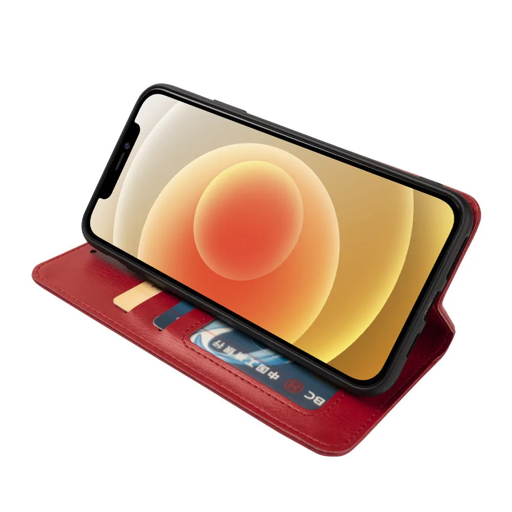 Red Shockproof phone case for Samsung Galaxy Note 20 card slot wallet